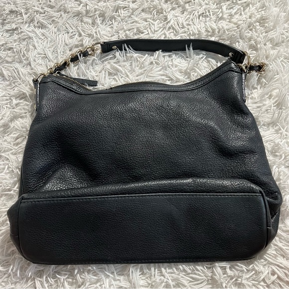 Kate spade black pebbled leather should bag with chain detail - Picture 4 of 7